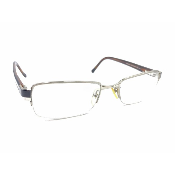 Prada VPR 60H 5AV-1O1 Silver Black Brown Half Eyeglasses Frames 51-18 135 Italy - Picture 1 of 12